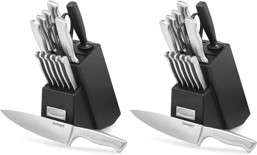 Miniatura 6 de Cuisinart C77SS-15PK Juego de 15 piezas de cuchillería con mango hueco de acero inoxidable, juego de cuchillos de cocina con hojas de acero