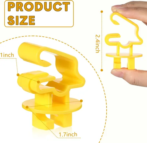 Miniatura 2 de Geiserailie Aisladores de poste en T, 8 unidades, alambre más corto, ajuste cómodo, clips para postes en T, aislantes para agricultura y ganaderos