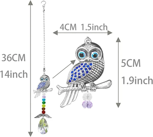 Miniatura 3 de Atrapasoles colgante de cristal para ventana y decoración del hogar, protección contra el mal de ojo azul y dije de buena suerte para automóvil
