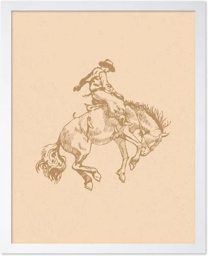 Miniatura 39 de Poster Master Póster de Rodeo marrón – Estampado retro de vaquero sobre caballo – Arte de vaquero – Arte occidental – Arte del salvaje oeste