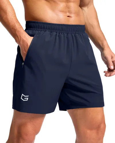 Miniatura 55 de G Gradual Pantalones cortos deportivos para correr para hombre con bolsillos con cremallera, de secado rápido, de 7 pulgadas, 5 pulgadas, 9