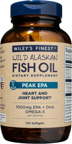 Miniatura 5 de Wiley's Finest Wild Alaskan Fish Oil Peak EPA - Triple Strength Peak EPA y DHA - 1000 mg Omega-3, certificado SQF, 30 cápsulas blandas (30 porciones)
