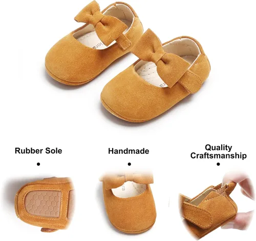 Miniatura 36 de Felix & Flora Zapatos de bebé de suela suave - Zapatos de bebé para caminar, mocasines, suela de goma, zapatos de cuna