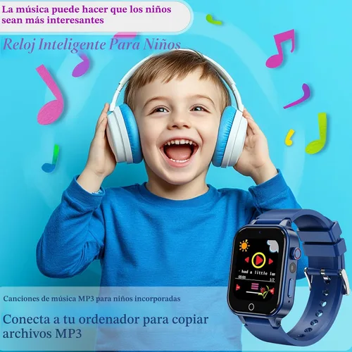 Miniatura 6 de Goodatech Reloj Inteligente para Niños de 4-12 Años Niños Niñas, 26 Juegos de Rompecabezas, Cámara, Reproductor de Video y Música, Podómetro