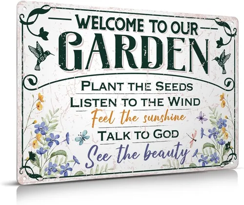 Miniatura 16 de Decoración de Jardín Graciosa - No es Acaparamiento si son Plantas Letrero de Lata para Exterior 30.5cmx20.3cm No acaparamiento