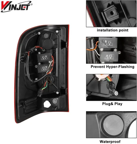 Miniatura 4 de Winjet Luces traseras LED para Chevrolet Silverado 1500 2500 3500 2010 2011 2012 2013 2014 Chevrolet Silverado 1500 2500 3500 3500] Tubo rojo