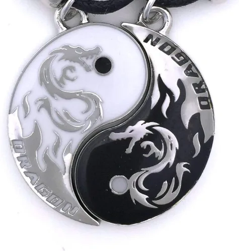 Miniatura 2 de Tapp Collections Set de 2 colgantes Yin Yang dragón.