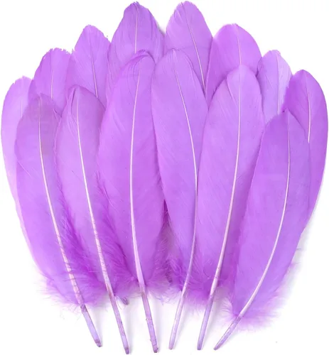 Miniatura 26 de THARAHT 120 plumas de ganso azul aguamarina naturales a granel de 6-8 pulgadas 5.9-7.9 in para manualidades, bricolaje, cosplay, boda, fiesta