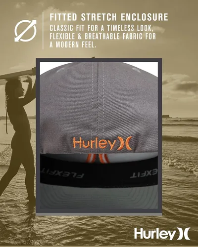 Miniatura 19 de Hurley Gorra de béisbol para hombre - Flexfit - Gorras de béisbol ajustadas para hombre (tamaños: S-XL)