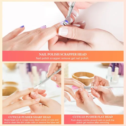 Miniatura 7 de Cuenco para remojar uñas, remojar esmalte de gel para remojar el polvo de inmersión para manos, acetona, cuenco de manicura con pelador de cutículas