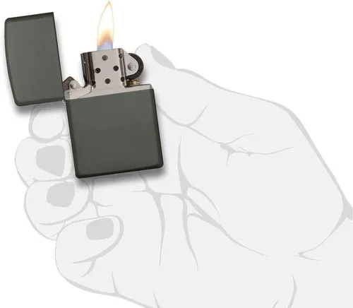 Miniatura 5 de Encendedor de bolsillo Zippo Classic verde mate