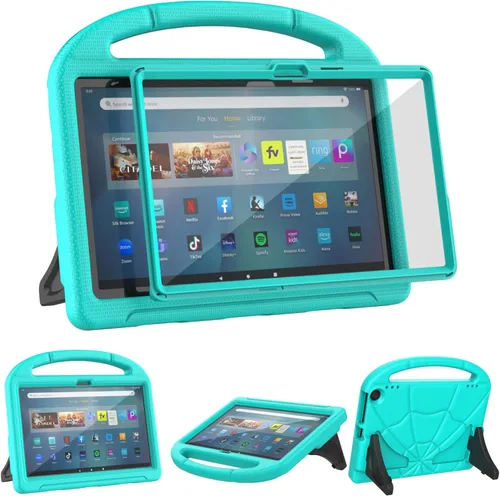 Miniatura 9 de Funda para tablet Amazon Fire Max 11 para niños (13ª generación, versión 2023), ligera, a prueba de golpes, con asa y soporte para tablet Kindle Azul