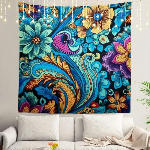 Miniatura 44 de Shrahala Circles Tapestry, Abstract Art With Various Circles Wall Hanging Hd Print Polyester Backdrop For Dorm Room Bedroom 30 X 40 In