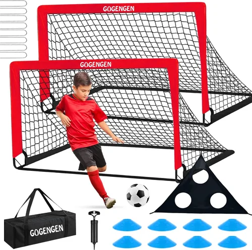Miniatura 8 de Soccer Goal, 2 of 6x4 Soccer Goals for Backyard with Soccer Net, Soccer Ball, Target, Cones, Soccer Training Equipment for Toddler Kids Youth