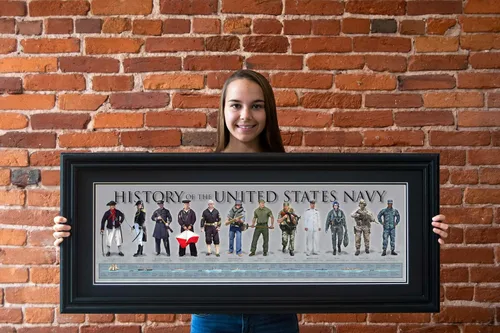 Miniatura 3 de Pósteres e impresiones enmarcados de la Historia de la Marina de los Estados Unidos Regalos de arte de pared militar estadounidense y decoración