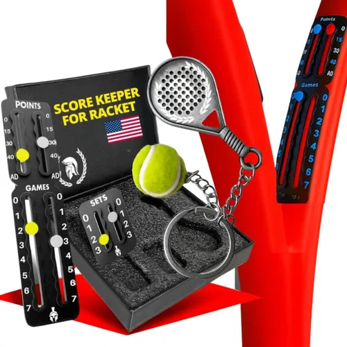 Tenis y pádel puntuación para raquetas ultraligero adhesivo 3M Rastreador de puntuación de raqueta de tenis y juego de marcador imprescindible
