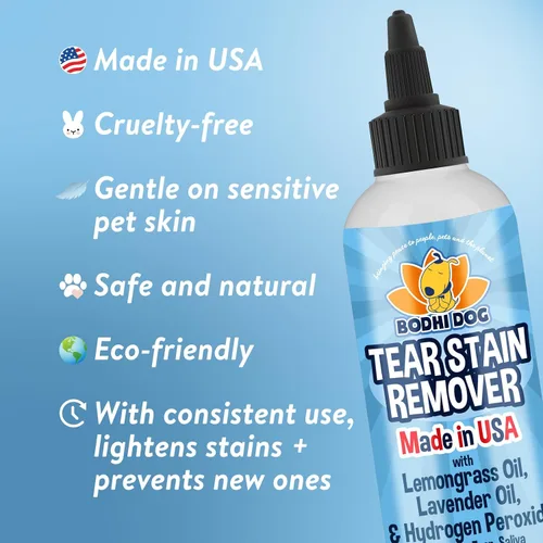 Miniatura 5 de Bodhi Dog Peines quitamanchas y quitamanchas de lágrimas – Elimina suavemente las manchas y la suciedad de los ojos de las mascotas – Seguro y suave