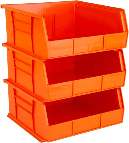 Miniatura 8 de Hudson Exchange - Contenedores apilables de plástico de 11 x 11 x 5 pulgadas y contenedores para colgar (color amarillo, 1 unidad)