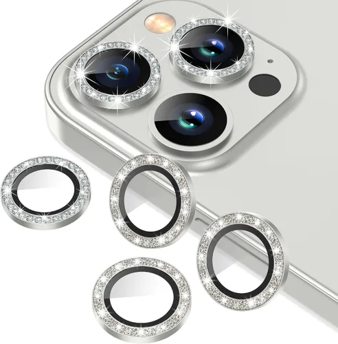 Miniatura 18 de AGVEE Paquete de 6 protectores de lente de cámara para iPhone 14 Pro de 6.1 pulgadas/14 Pro Max de 6.7 pulgadas, con diamantes brillantes y anillo