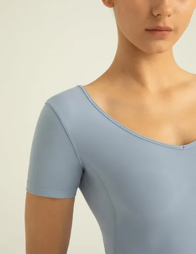 Miniatura 3 de Colorfulkoala Dreamlux - Camisetas de yoga de manga corta con cuello en V para mujer