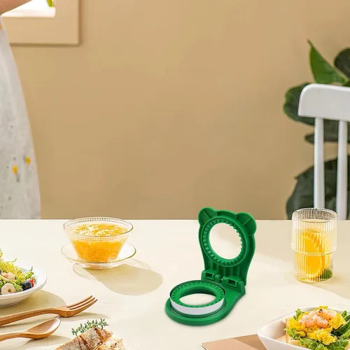 Miniatura 5 de Cortador de sándwich verde – perfecto para sándwiches, galletas y creaciones de bricolaje, cortador y sellador de sándwiches, desoxidante de pan sin