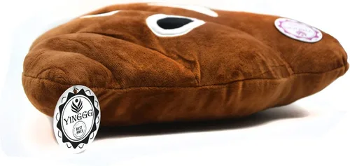 Miniatura 3 de YINGGG - Cojín de peluche de 32 cm en forma de caca, triángulo, almohada, diseño de emoción, lindo, decorativo, juguete de peluche marrón, regalo