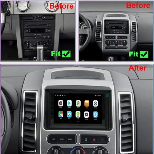 Miniatura 2 de PHEZEN Estéreo de coche con pantalla táctil de 7 pulgadas compatible con Ford Edge 2007-2010, Android 13 Doble DIN Radio de coche con Carplay