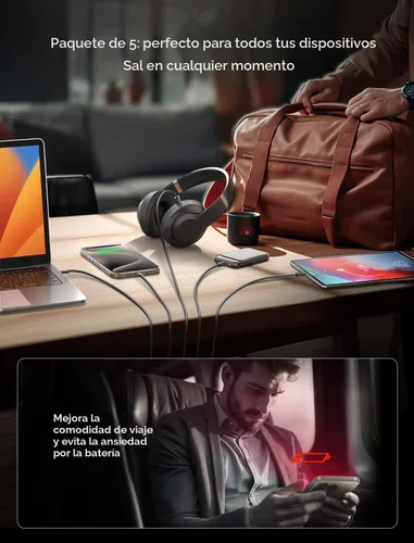 Miniatura 7 de LISEN Cable USB C, Paquete de 5 [3.3 pies] Cable USBC a USBC para Cargador de iPhone 16e 15 Pro Max, Cable C a C de 60W (3.1A) de Carga Rápida