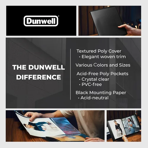 Miniatura 8 de Dunwell Art Portfolio - Carpeta de 8.5 x 11 pulgadas (negro), papel de montaje, carpeta de cartera para obras de arte, carpeta de arte de 8.5 x 11