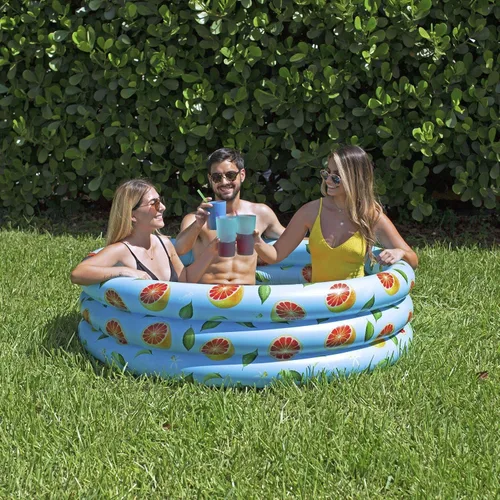 Miniatura 3 de PoolCandy Flotadores inflables para piscina, tumbonas, sillas de sol y piscinas de sol con estampado de pomelo