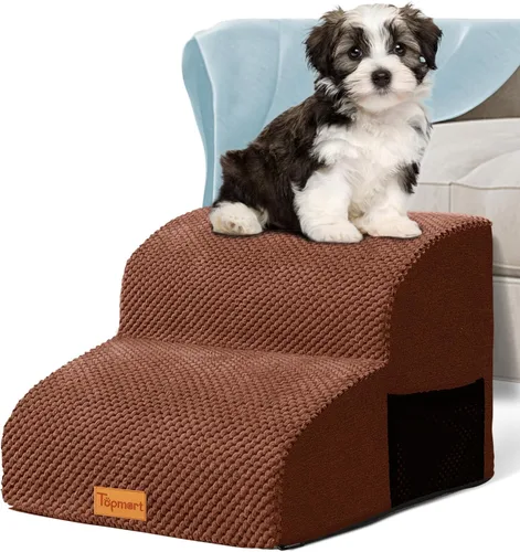 Miniatura 29 de Topmart High Density Foam Pet Steps 2 Tiers,11.8" High,Non-Slip Dog Stairs,Soft Foam Dog Ramp Ladder,Best for Injured,Older Cats,Pets with Joint