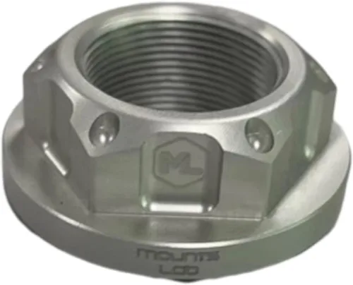 Motomount R7 Tuerca de eje de dirección (Tuerca de yugo superior de aluminio con brida abierta/bridada M22x1.00mm) para adaptador de montaje de
