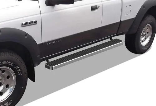 Miniatura 17 de APS Estribos 5 pulgadas color negro mate compatibles con Ford Ranger Mazda Serie B 1999-2011 Super Cab 4 puertas de acero inoxidable
