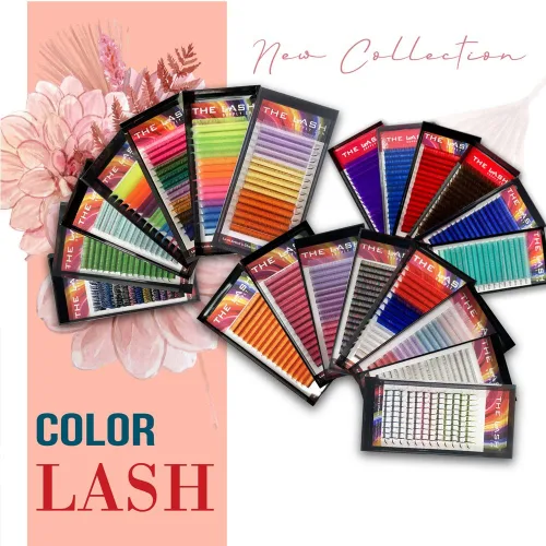 Miniatura 6 de THE LASH SUPPLY Extensiones de pestañas de volumen de color para Halloween, rizo CC, 0.51-0.70 pulgadas de longitud, 0.07 de grosor, rizo natural