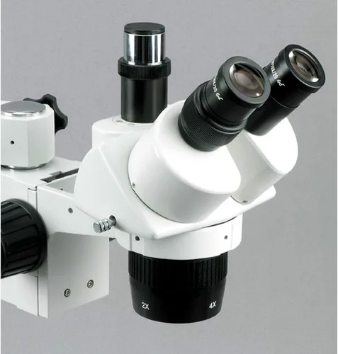 Miniatura 3 de AmScope Microscopio estéreo trinocular SW-3T13X, oculares WH10x, aumento 5X/10X/15X/30X, objetivo 1X/3X, soporte de brazo único, incluye lente