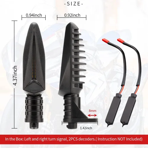 Miniatura 7 de Señales de giro LED para motocicleta KICRY, intermitentes frontales compatibles con BMW F650GS F700GS F800G F800R F800ST HP2 Sport K1200R K1300R