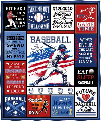 Miniatura 2 de Levens Manta de béisbol de 50 x 60 pulgadas, regalos de béisbol para niños y niñas de 8 a 12 años, regalo único para niños y hombres, gran regalo