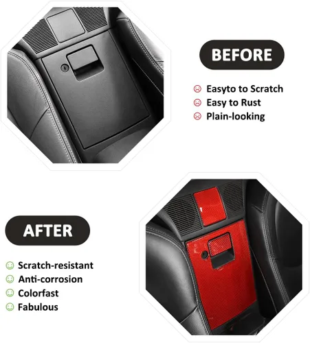 Miniatura 2 de Adhesivo de fibra de carbono suave 3D para asiento trasero de automóvil, panel decorativo para Mazda MX-5 NC RF Miata 2009 2010 2011 2012 2013 2014