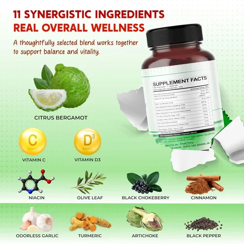 Miniatura 4 de Cúrcuma de chokeberry negro con bergamota cítrica y canela - Apoyo general para el bienestar