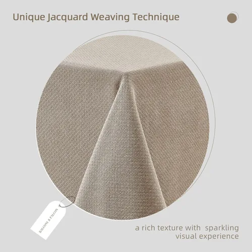 Miniatura 3 de BALCONY & FALCON Mantel Rectangular Estilo Jacquard Resistente al Agua Cubierta de Mesa para Comedor Cocina Café Fiestas y Uso al Aire Libre