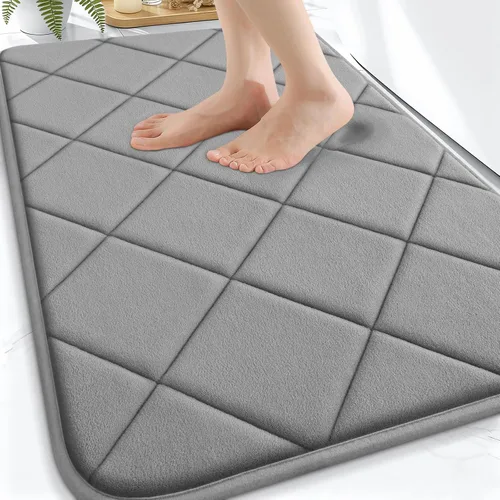 Miniatura 146 de OLANLY Tapete de baño de espuma viscoelástica de 24 x 16 pulgadas, ultra suave y absorbente, lavable a máquina, cómodo tapete de baño para suelo