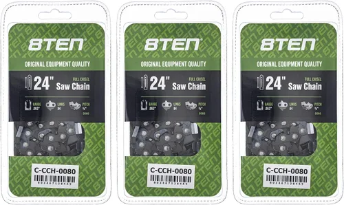 Miniatura 113 de 8TEN Cadena de motosierra semi cincel de 6 pulgadas .050 1/4 42 DL para Worx WG320 Black & Decker LLP120 (paquete de 3)