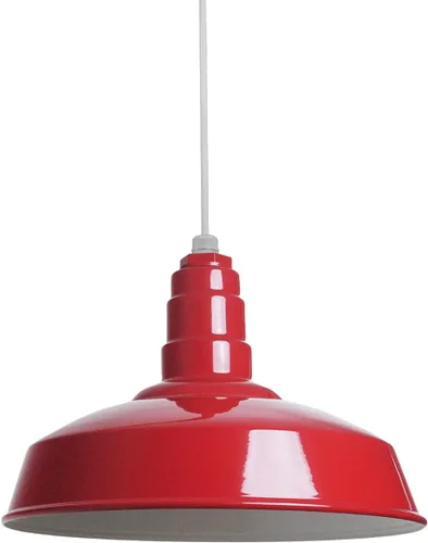 Miniatura 51 de Steel Lighting Co. Carson Barn Light Colgante montado en el techo Cúpula de 16 pulgadas Cable negro Luz de acero de estilo industrial