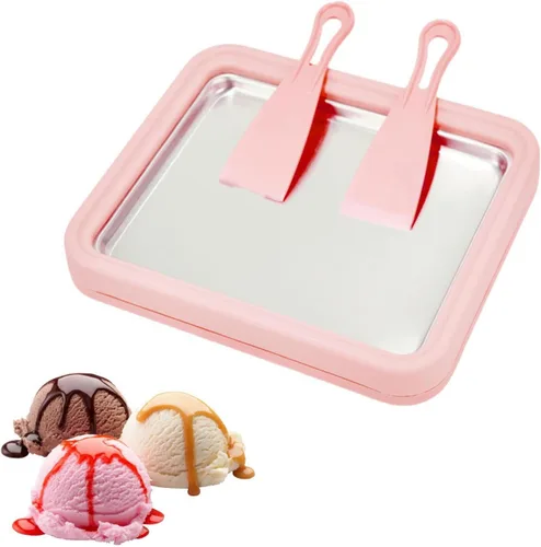 Máquina de helado instantánea, máquina de helado enrollado, máquina de helado de servicio suave, perfecta para yogur helado, y más! Máquina de Rosa
