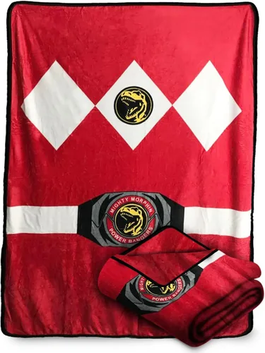 Miniatura 7 de Bazillion Dreams Mighty Morphin Power Rangers Black Ranger - Manta de forro polar suave, mide 45 x 60 pulgadas