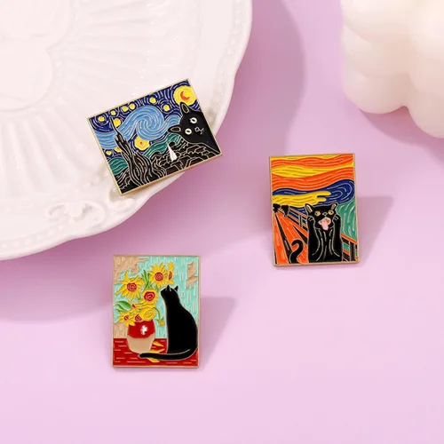 Miniatura 10 de Juego de pines esmaltados de anime, divertidos broches para mochila, chaqueta, ropa, insignias de solapa de dibujos animados, botones estéticos a