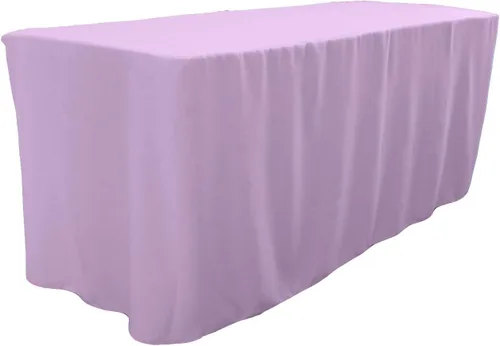 Miniatura 4 de LA Linen Mantel ajustable de popelina de poliéster, 96.2 in de largo x 30.0 in de ancho x 76.2