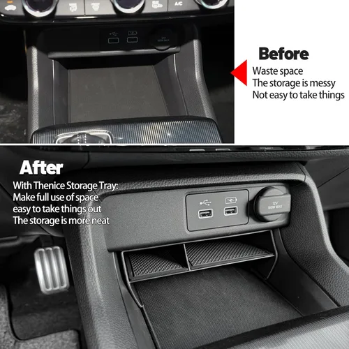 Miniatura 2 de Thenice Organizador para Consola Central de Honda Civic de 11.ª Generación Caddy Caja de Almacenamiento para Guantes Compatible con Honda Civic 2022