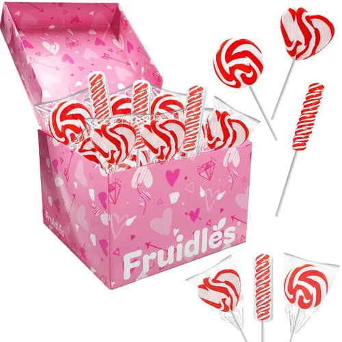 Miniatura 4 de Fruidles Chupete de piruleta de remolino para el día de San Valentín, envuelto individualmente (paquete de 36)