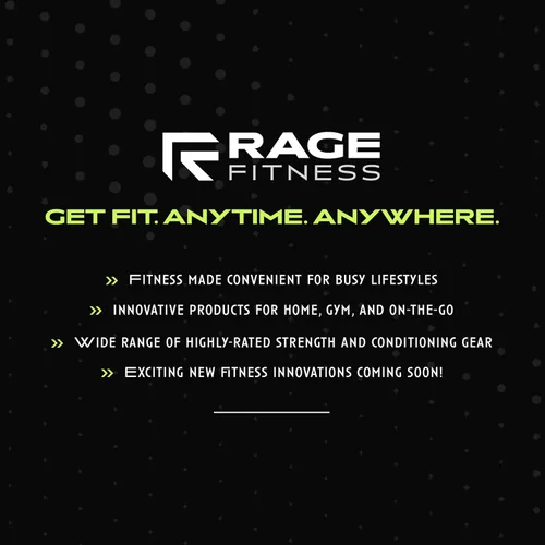 Miniatura 9 de Rage Fitness Ex Kit 9 en 1 gimnasio en una bolsa – Bandas elásticas, para glúteos y resistencia con asas, anclaje de puerta, viajes, oficina